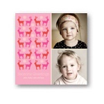 Gathering Deer in Pink -- Photo Christmas Card