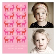 Gathering Deer in Pink 