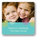 Frosted Snowflakes in Blue -- Christmas Gift Stickers