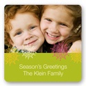 Frosted Snowflakes in Green -- Christmas Gift Stickers