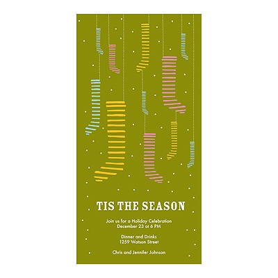 THE GOLDEN TICKET -- BOY PHOTO BIRTH ANNOUNCEMENT, 2in. x 4in. Folded Holiday Card