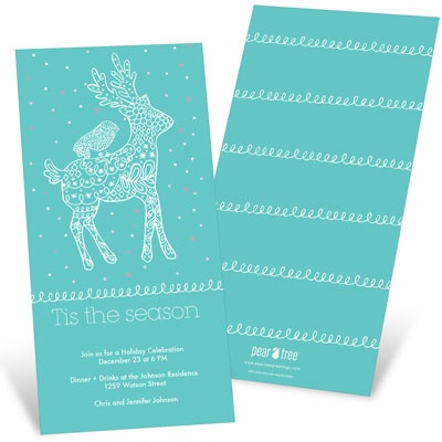 THE GOLDEN TICKET -- BOY PHOTO BIRTH ANNOUNCEMENT, 2in. x 4in. Folded Holiday Card