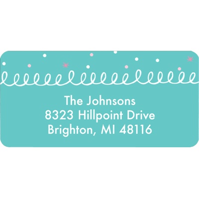 Sketches of Swirls -- Christmas Address Label