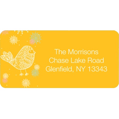 Chic Chickadee -- Christmas Address Label