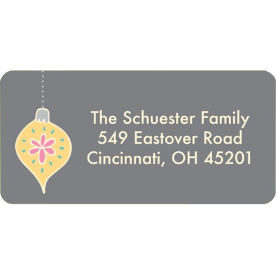 Colorful Ornament -- Christmas Address Label