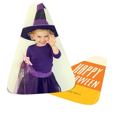 Candy Corn Cut-Out -- Halloween Photo Cards