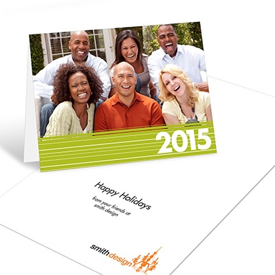 Annual Wrap-Up -- Holiday Photo Business Card Horizontal