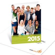Annual Wrap-Up -- Holiday Photo Business Card Vertical
