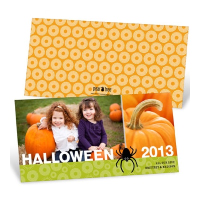 Dangling Spider -- Uniqiue Halloween Photo Card