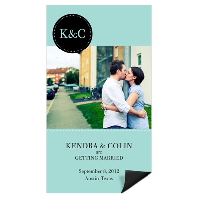Initials and Dates -- Save the Date Magnet
