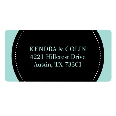 Dotted Circle -- Save the Date Address Labels