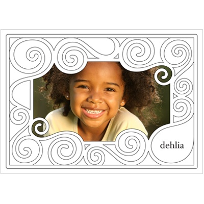 Playful Coloring Swirls -- Kids Thank You Card