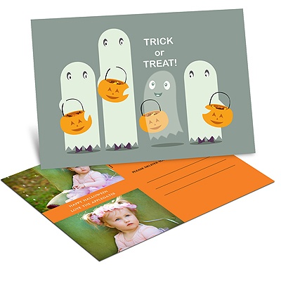 Ghostly Sight -- Halloween Photo Postcard