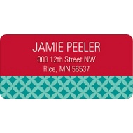 Snowman  Picture Face Address Label