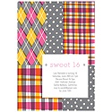 Pattern Patchwork -- Sweet 16 Invitations