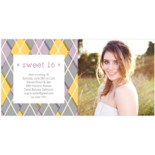 Argyle Attributes -- Sweet 16 Photo Invitations