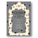 Hanging Hearts and Stars -- Unique Sweet 16 Party Invitations