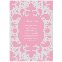 Modern Splash -- Sweet 16 Party Invitations