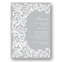 Curled Up in Elegant -- Sweet 16 Invitations