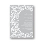 Curled Up in Elegant -- Sweet 16 Invitations