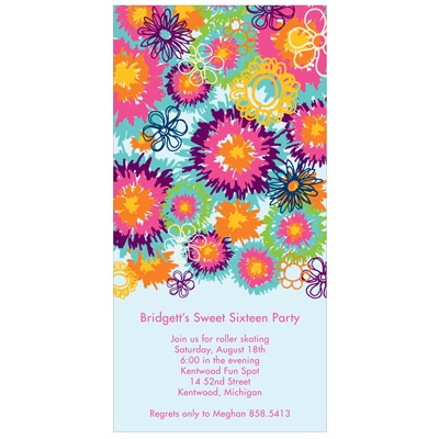 Flower Power -- Sweet 16 Party Invitations