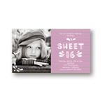 Etched in Wood -- Sweet 16 Photo Invitation