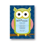 Hoot the Owl! -- Kids Birthday Invitations