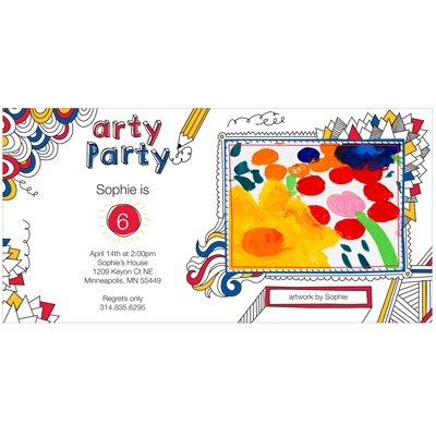 Imaginative Art -- Photo Kids Birthday Invitations