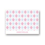 All Argyle in Pink -- Kids Thank You Card