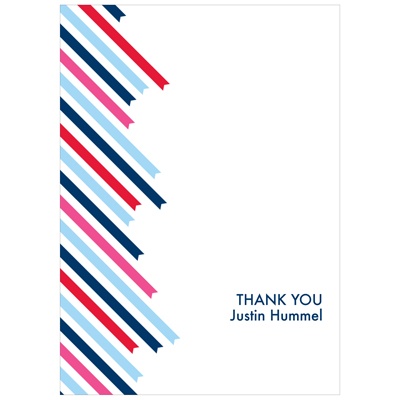 Striped Endings -- Kids Thank You Cards
