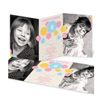 Balloon Craze in Aqua -- Unique Kids Birthday Invitations