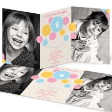 Balloon Craze in Aqua -- Unique Kids Birthday Invitations