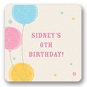 Criss-cross Balloons for Girls -- Kids Birthday Favor Stickers