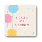 Criss-cross Balloons for Girls -- Kids Birthday Favor Stickers