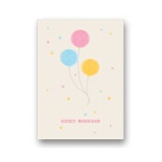 Balloon Craze in Aqua -- Kids Thank You Cards