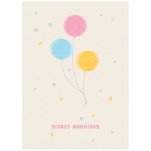 Balloon Craze in Aqua -- Kids Thank You Cards