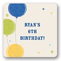 Criss-cross Balloons for Boys -- Kids Birthday Favor Stickers