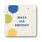 Criss-cross Balloons for Boys -- Kids Birthday Favor Stickers