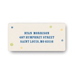 Balloon Craw in Blue -- Kids Address Labels