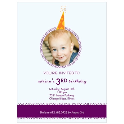 Party Hat -- Custom Kids Party Invitations