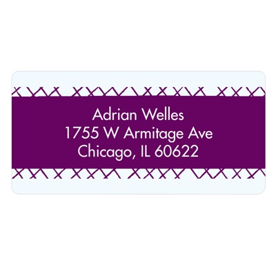 Covered Cross Stitch -- Kids Address Label