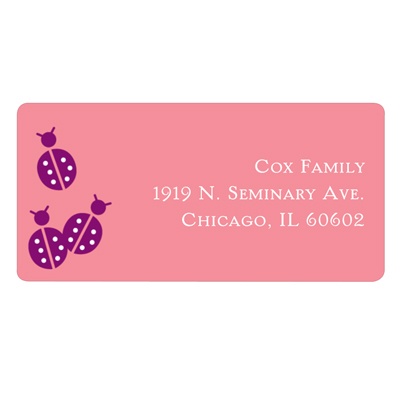 Cute as a Ladybug -- Kids Address Labels