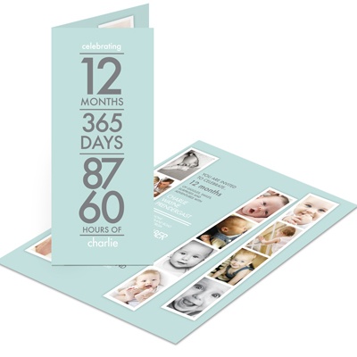 Photo Booth Session -- Photo First Birthday Invitations