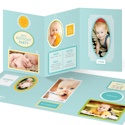 Framed Moments in Blue -- Collage Birthday Invitations