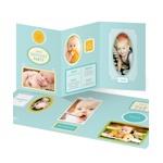 Framed Moments in Blue -- Collage Birthday Invitations
