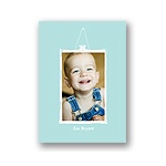 Framed Moment in Blue -- Kids Photo Thank You Cards