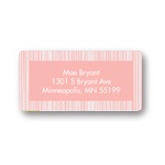 Series of Stripes in Pink -- Kids Address Labels