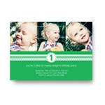 Playful Ribbon -- Kids Photo Birthday Invitations