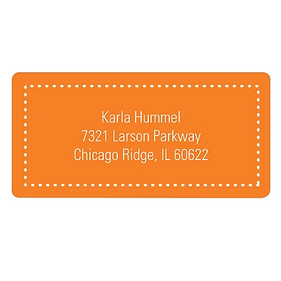 Fun Dots in Orange -- Kids Address Labels