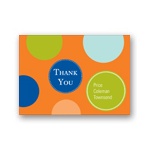 Fun Dots in Orange -- Kids Thank You Cards